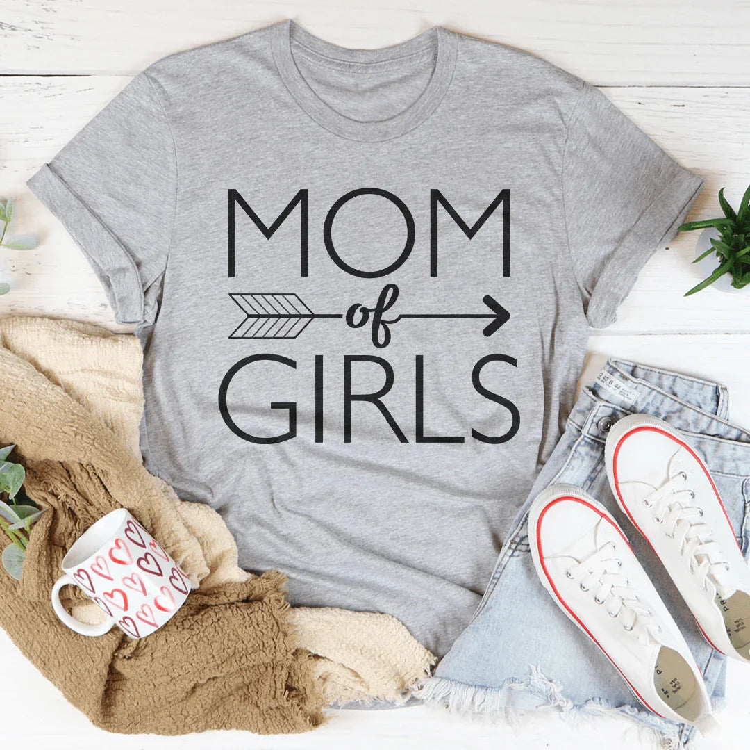 Mom Of Girls Tee – Athletic Heather