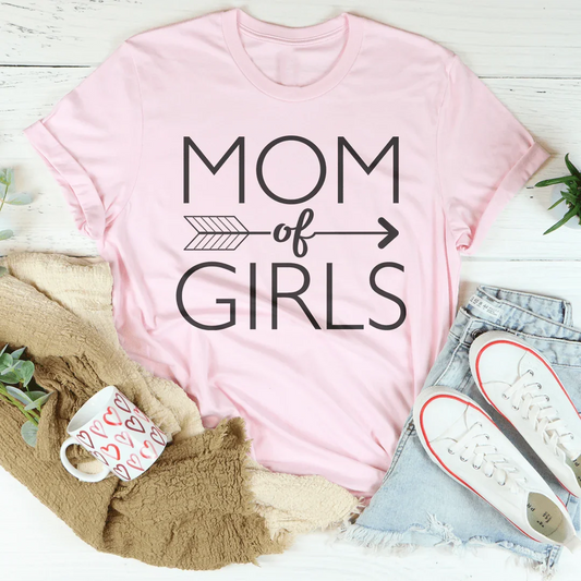 Mom Of Girls Tee – Pink
