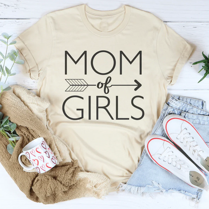 Mom Of Girls Tee – Soft Cream