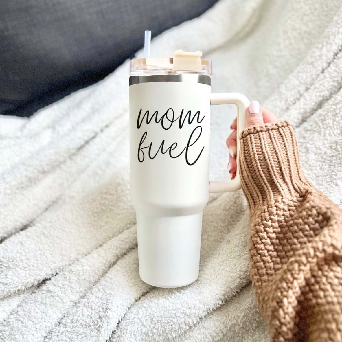 Mom fuel – Travel Mug, Coffee Cup, Drinkware