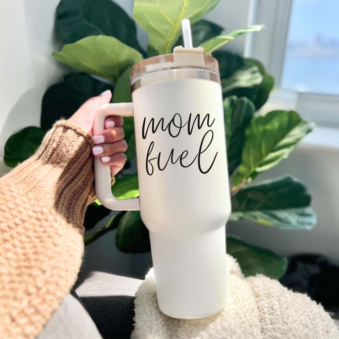 Mom fuel – Travel Mug, Coffee Cup, Drinkware