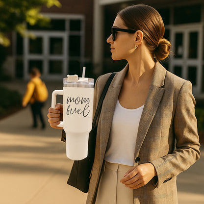 Mom fuel – Travel Mug, Coffee Cup, Drinkware