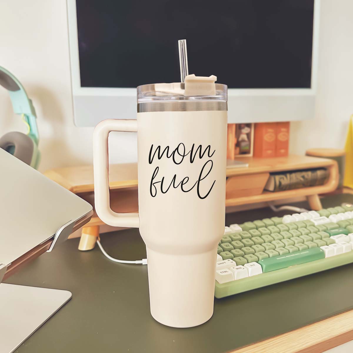Mom fuel – Travel Mug, Coffee Cup, Drinkware