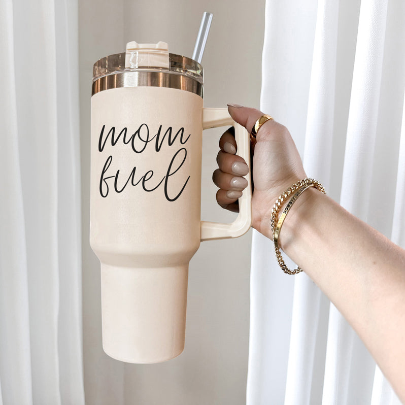 Mom fuel – Travel Mug, Coffee Cup, Drinkware