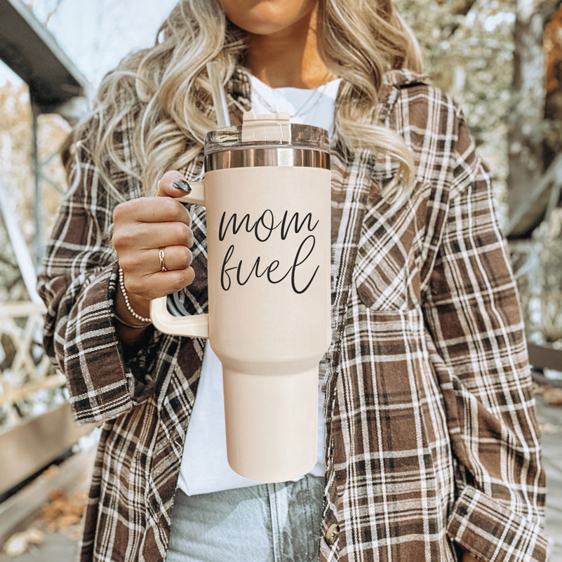 Mom fuel – Travel Mug, Coffee Cup, Drinkware