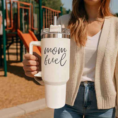Mom fuel – Travel Mug, Coffee Cup, Drinkware