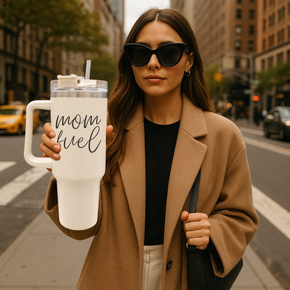 Mom fuel – Travel Mug, Coffee Cup, Drinkware