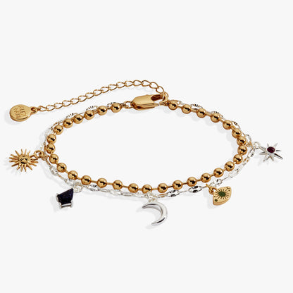 Moon Magic 2 Row Charm Bracelet
