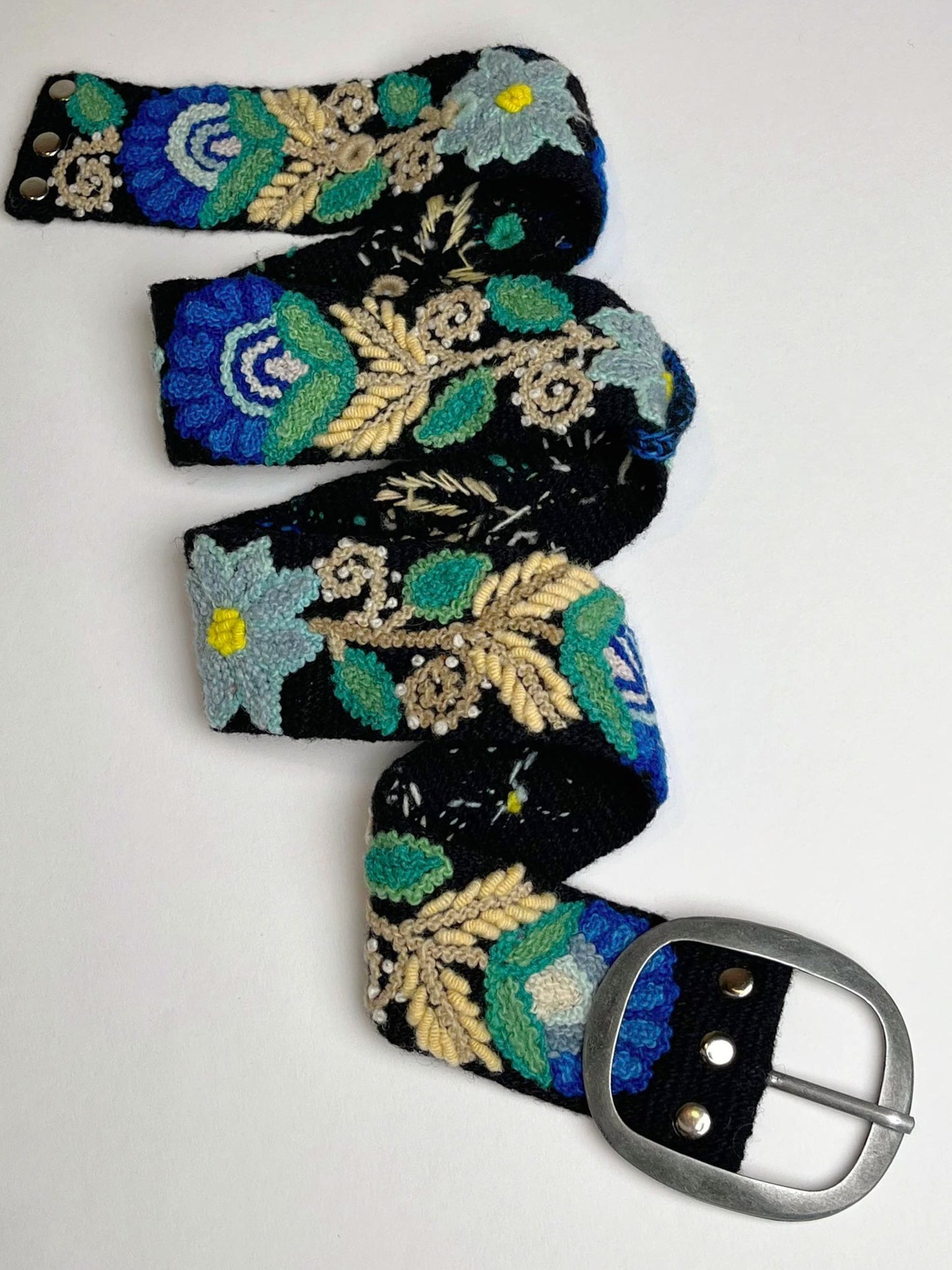 Moonlit Garden Embroidered Belt – belt