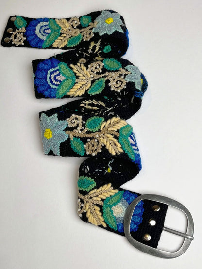 Moonlit Garden Embroidered Belt – belt