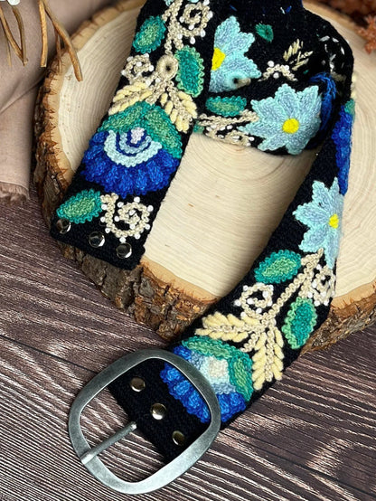Moonlit Garden Embroidered Belt – belt