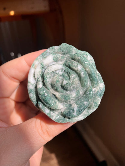 Moss Agate Rose