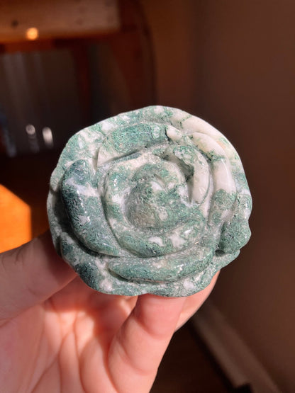Moss Agate Rose