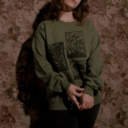 Mushroom Sweater – Cozy Unisex Pullover with Nature-Inspired Design