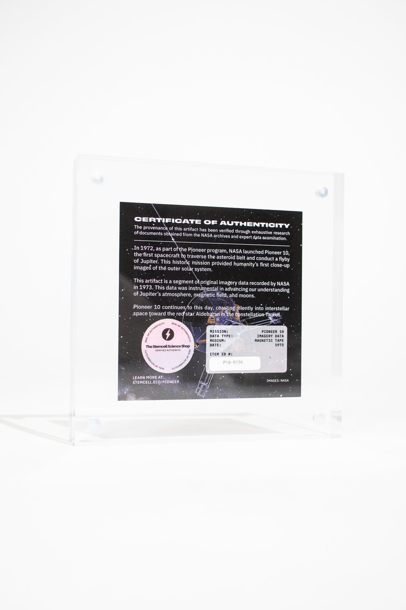 NASA Pioneer 10 Mission Data Tape | 1972 Space Artifact – Historic Artifacts