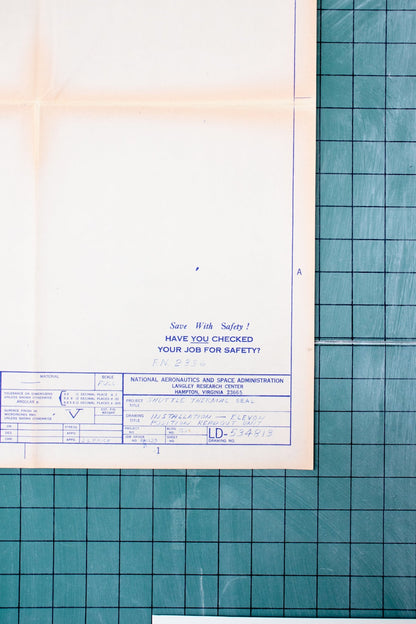 NASA Space Shuttle Blueprint Fragment – Historic Artifacts