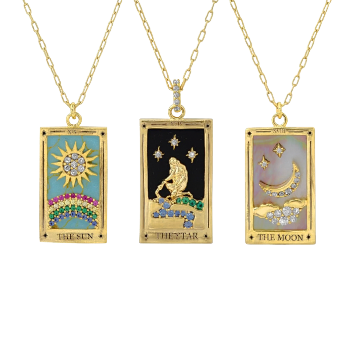 The Moon Tarot Card Necklace
