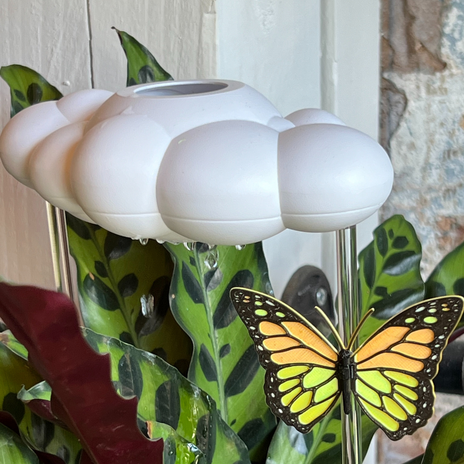 Original Dripping Rain Cloud with Orange Butterfly Charm – Clouds
