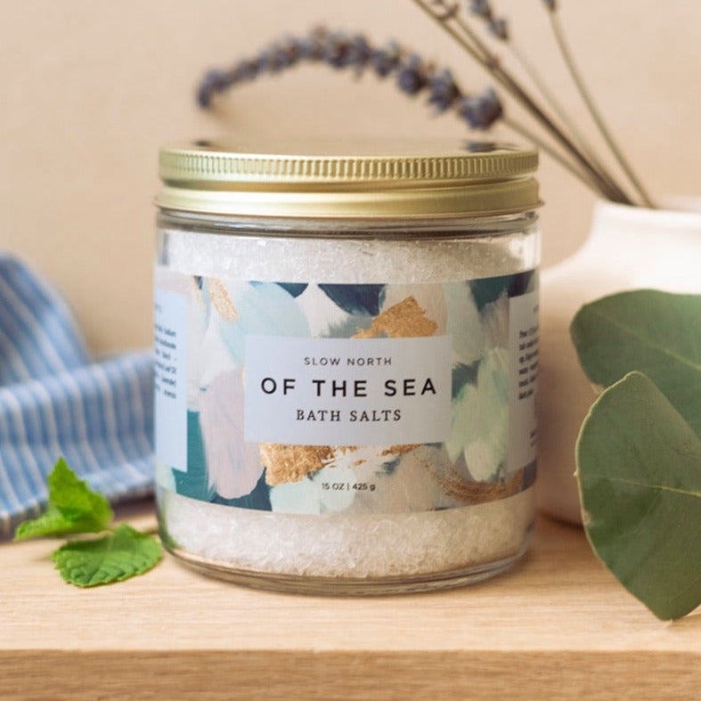 Of The Sea Bath Salts (15oz) Eucalyptus, Lavender, Peppermint – Body Care