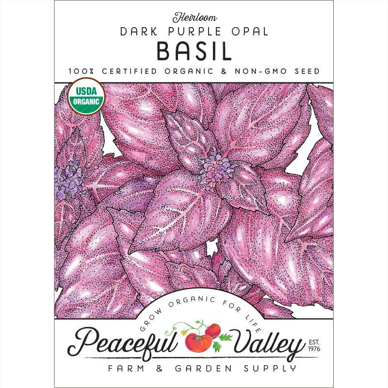 Basil Seeds, Dark Purple Opal (Organic) – Vegetable Seeds