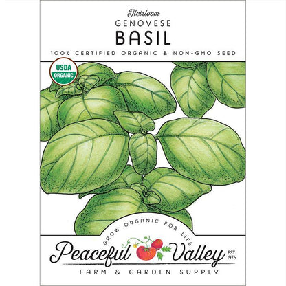 Basil Seeds, Genovese (Organic) – Vegetable Seeds