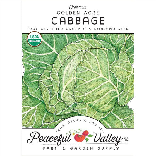 Cabbage, Golden Acre, Seeds (Organic) – Vegetable Seeds