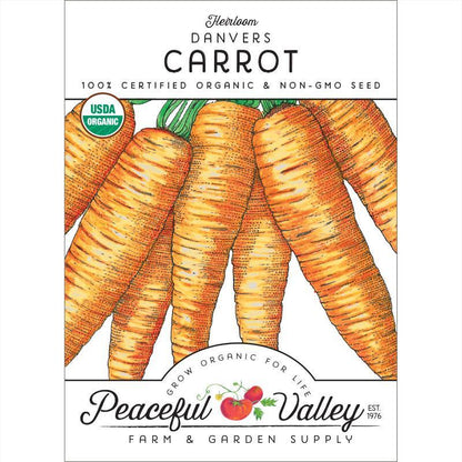 Carrot Seeds (Organic) Danvers – Vegetable Seeds
