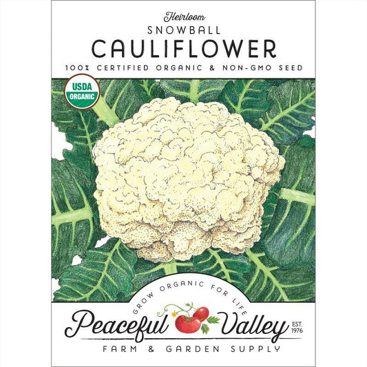Cauliflower Seeds (Organic) Snowball – Vegetable Seeds