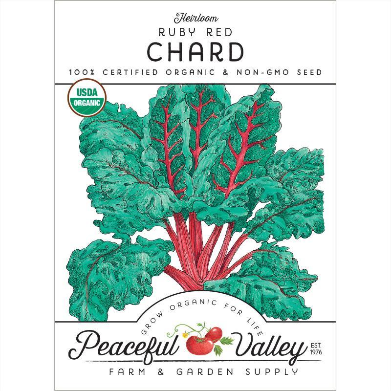 Chard Seeds, Red Ruby (Organic) – Vegetable Seeds