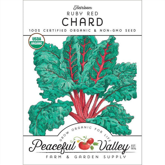 Chard Seeds, Red Ruby (Organic) – Vegetable Seeds