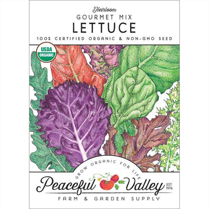Lettuce Seeds, Gourmet Mix (Organic) – Vegetable Seeds