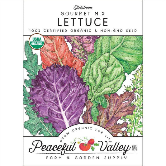 Lettuce Seeds, Gourmet Mix (Organic) – Vegetable Seeds