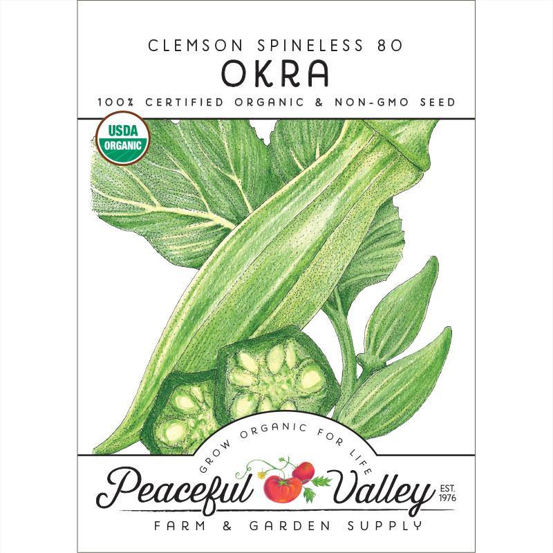 Okra Seeds (Organic) Clemson Spineless 80 – Vegetable Seeds