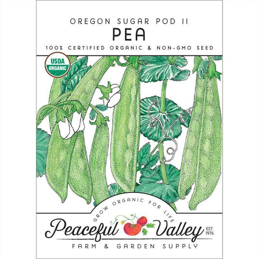 Pea Seeds (Organic) Oregon Sugar Pod – Vegetable Seeds