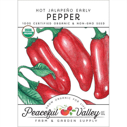 Hot Jalapeno Early Pepper Seeds (Organic) – Vegetable Seeds