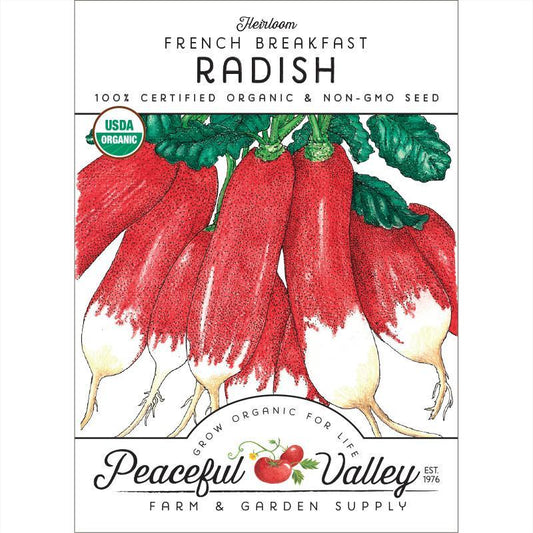 Radish, French Breakfast, Seeds (Organic) – Vegetable Seeds
