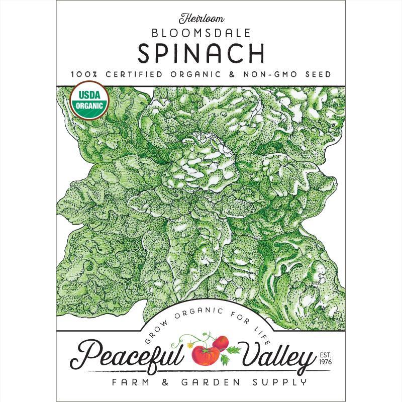 Spinach Seeds (Organic) Bloomsdale – Vegetable Seeds