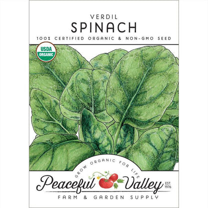 Spinach, Verdil, Seeds (Organic) – Vegetable Seeds