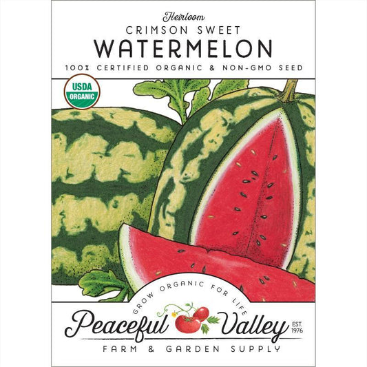 Watermelon Seeds (Organic) Crimson Sweet – Vegetable Seeds
