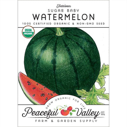 Watermelon Seeds (Organic), Sugar Baby – Vegetable Seeds