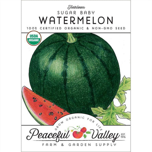 Watermelon Seeds (Organic), Sugar Baby – Vegetable Seeds