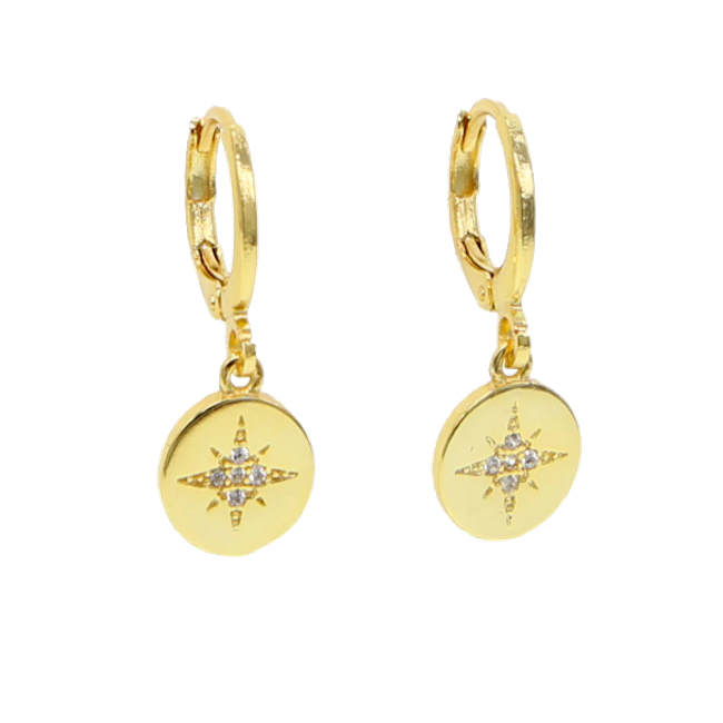 North Star Mini Hoop Earrings