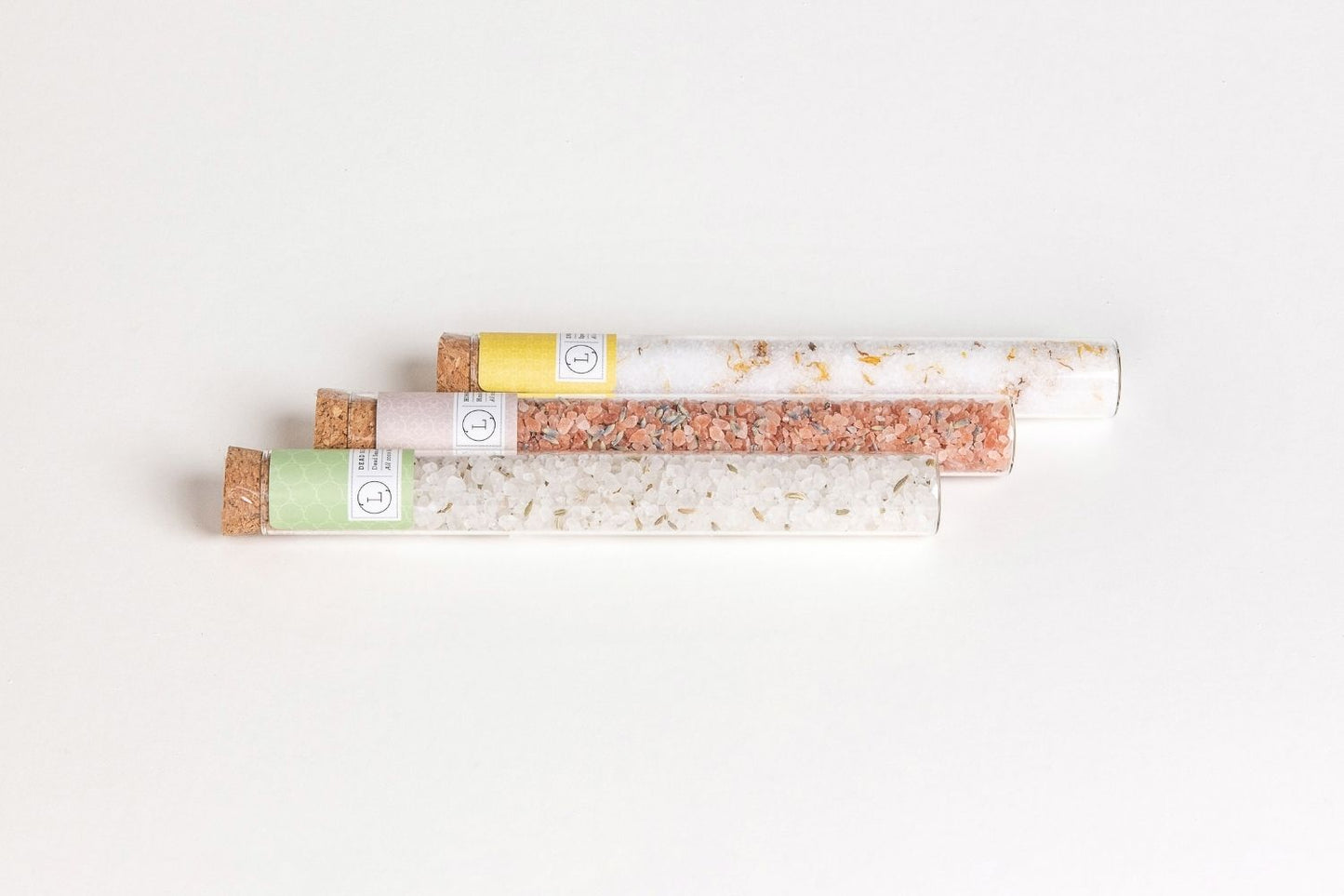 Natural Bath Salts Gift set in 8 Glass Tubes, Luxurious Bath Experience – FAVORS