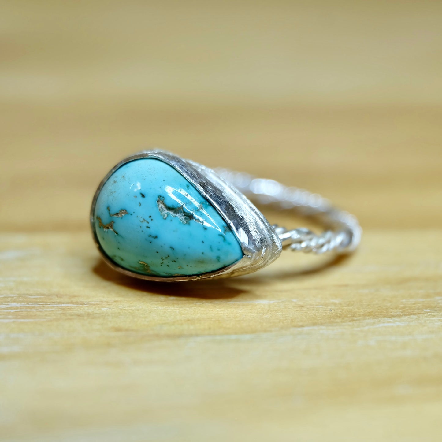 Pear Shaped Ring with Turquoise