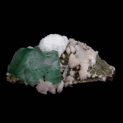 Pesudo Green Apophyllite with Mordenite Stilbite Natural Mineral Specimen # B 4603 – Apophyllite