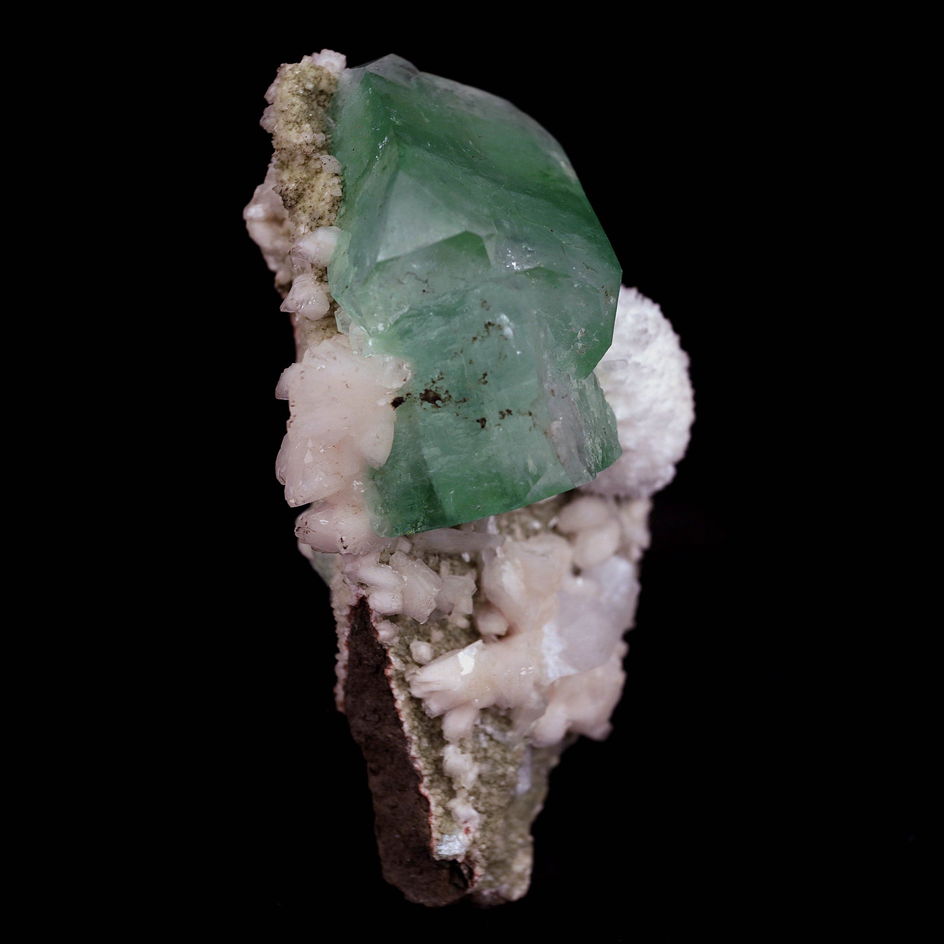 Pesudo Green Apophyllite with Mordenite Stilbite Natural Mineral Specimen # B 4603 – Apophyllite