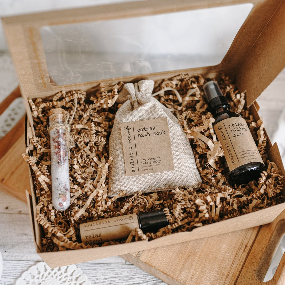 Soulistic Root Relaxation Gift Set – Pillow Mist & Bath Soaks
