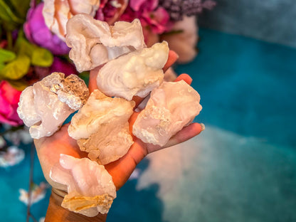 Pink Chalcedony Specimens – 50-74 Grams