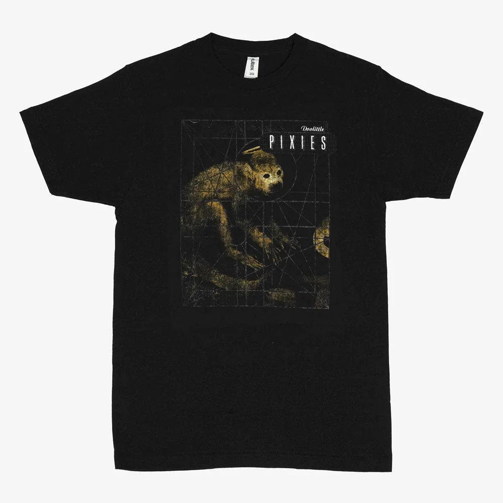 Pixies Monkey Grid T-Shirt | Alternative Rock Band Tee – Black Men's T-shirts