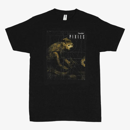 Pixies Monkey Grid T-Shirt | Alternative Rock Band Tee – Black Men's T-shirts